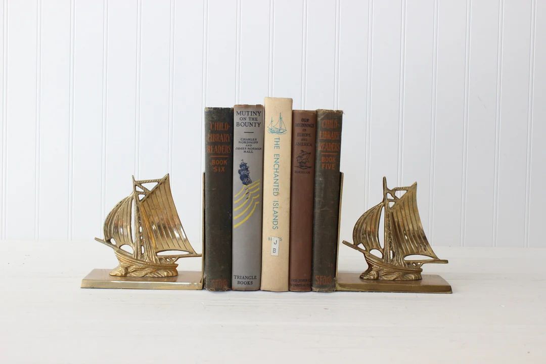 Vintage Nautical Decor Ocean Book Set Beach House Books - Etsy | Etsy (US)