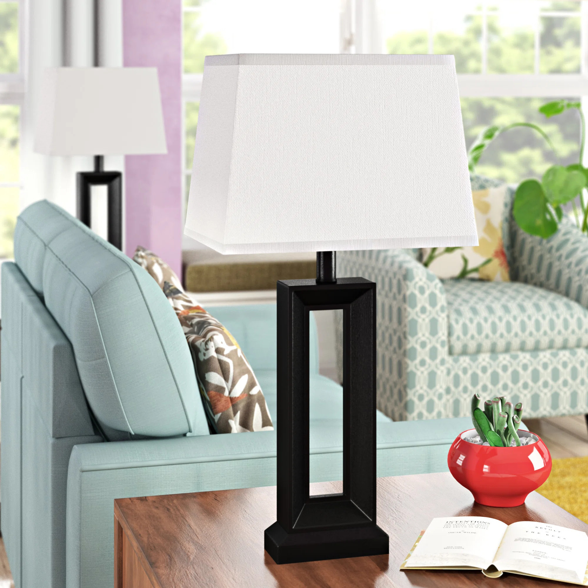Calais 27.5" Black Standard Table Lamp Set (Set of 2) | Wayfair North America