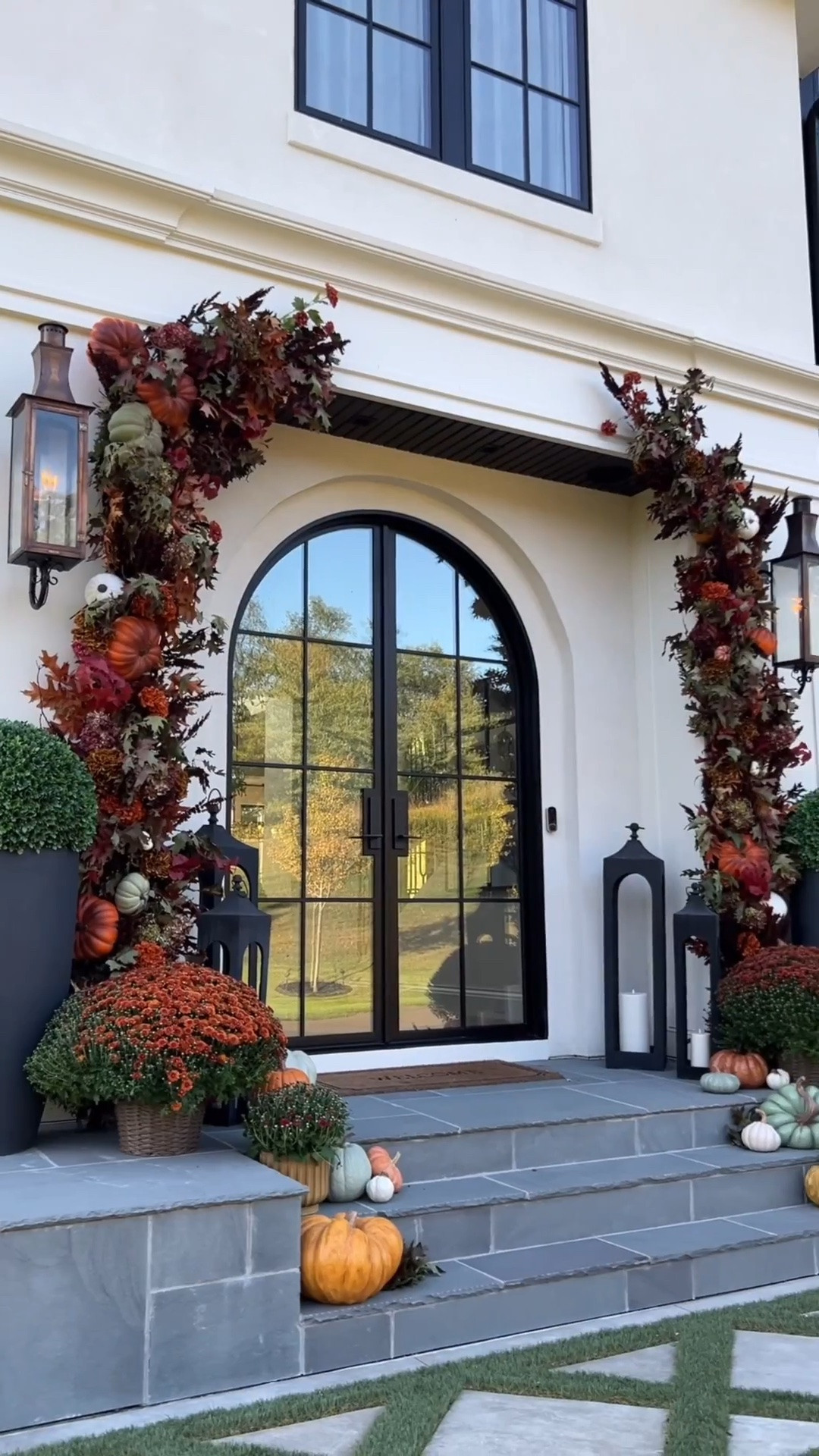 Fall porch decor 
Pottery barn candles 
Hobby lobby and Walmart floral 
Bevolo lanterns

#LTKHome #LTKSeasonal #LTKdayinmylife