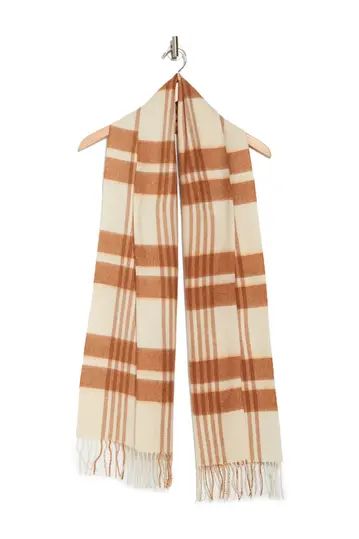 Plaid Cashmere Fringe Scarf | Nordstrom Rack