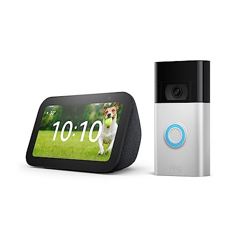 Ring Video Doorbell (Satin Nickel) bundle with Echo Show 5 (3rd Gen) | Amazon (US)