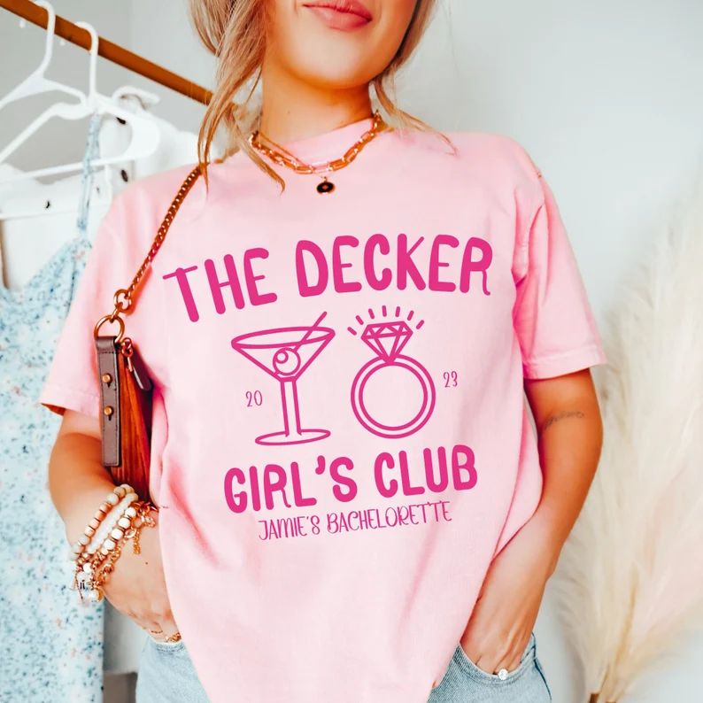 Luxury Bachelorette Merch Custom Bachelorette Party Shirts Custom Name Tshirt Social Cocktail Clu... | Etsy (US)