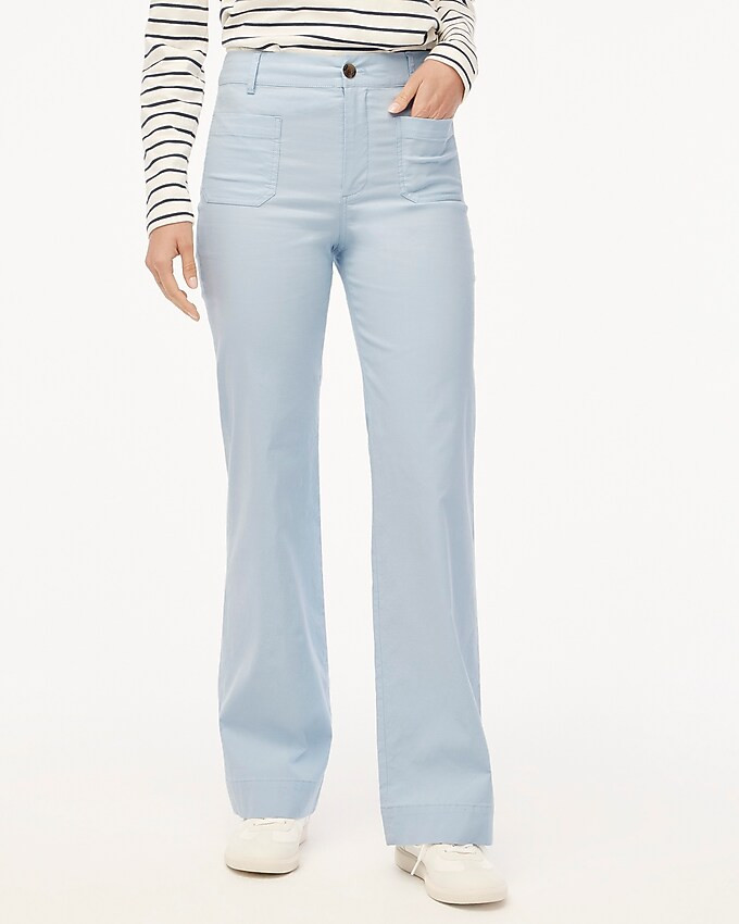 High-rise patch-pocket wide-leg pant | J.Crew Factory