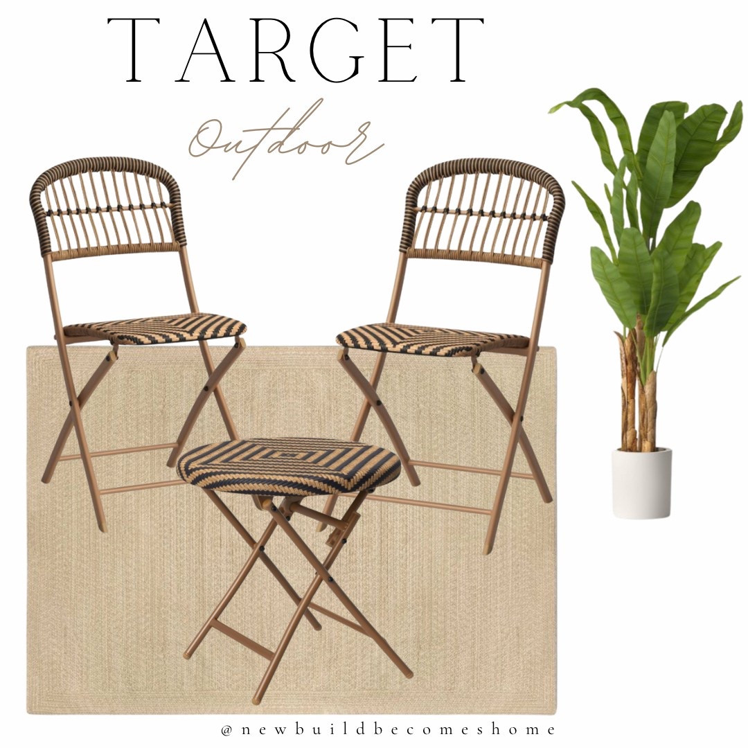 Outdoor bistro set from target! 🖤 currently 30% off for Target circle week! ❗️
.
.
.
Outdoor rug, outdoor plant, patio furniture 

#LTKHome #LTKSeasonal #LTKFamily