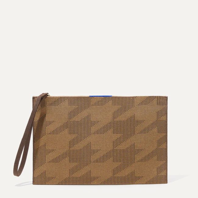 The Wristlet - Dark Camel Houndstooth  | Rothy's