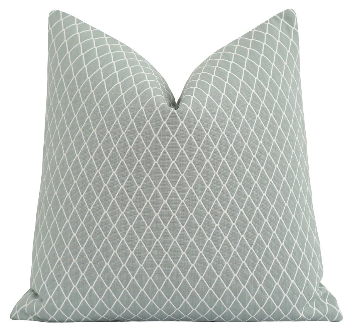 Dalhart Seafoam Green Embroidered Diamond Pillow | Land of Pillows