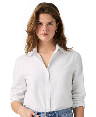 Women's Carlile Classic Poplin Long-Sleeve Shirt | Macy's