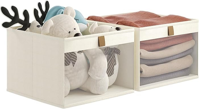 Linen Closet Organizers and Storage, Closet Storage Bins Basket Organizer, Foldable Organization ... | Amazon (US)
