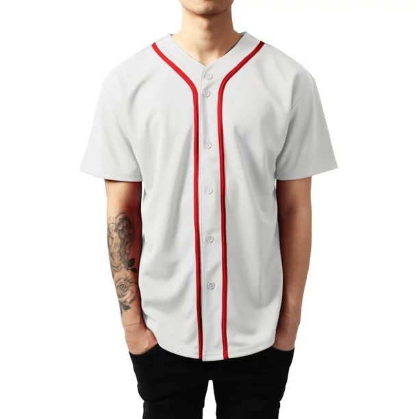 Ma Croix Mens Baseball Jersey Button Shirt Active Sportswear - Walmart.com | Walmart (US)