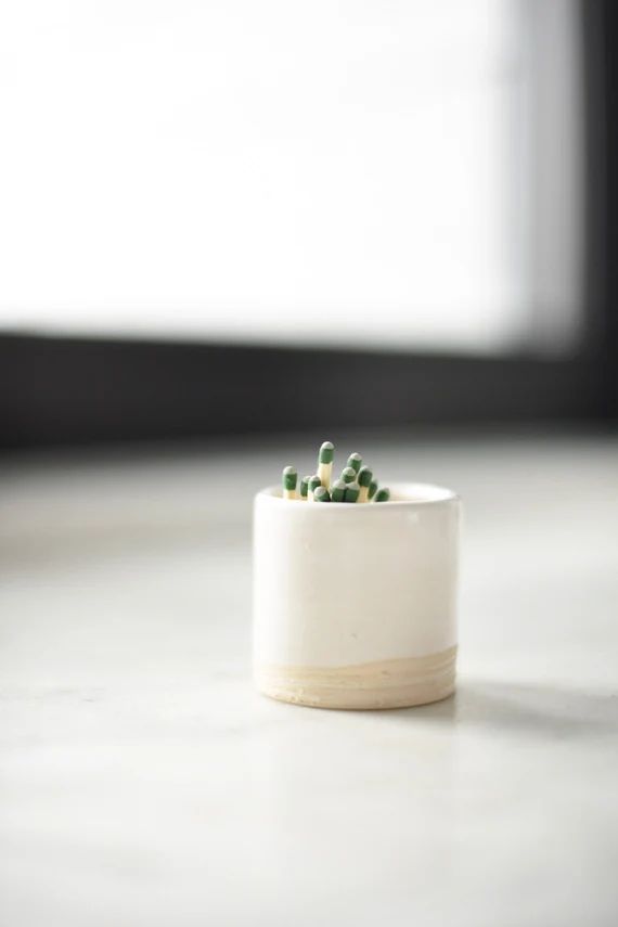 Ceramic Match Striker Mini Pot | Etsy (US)