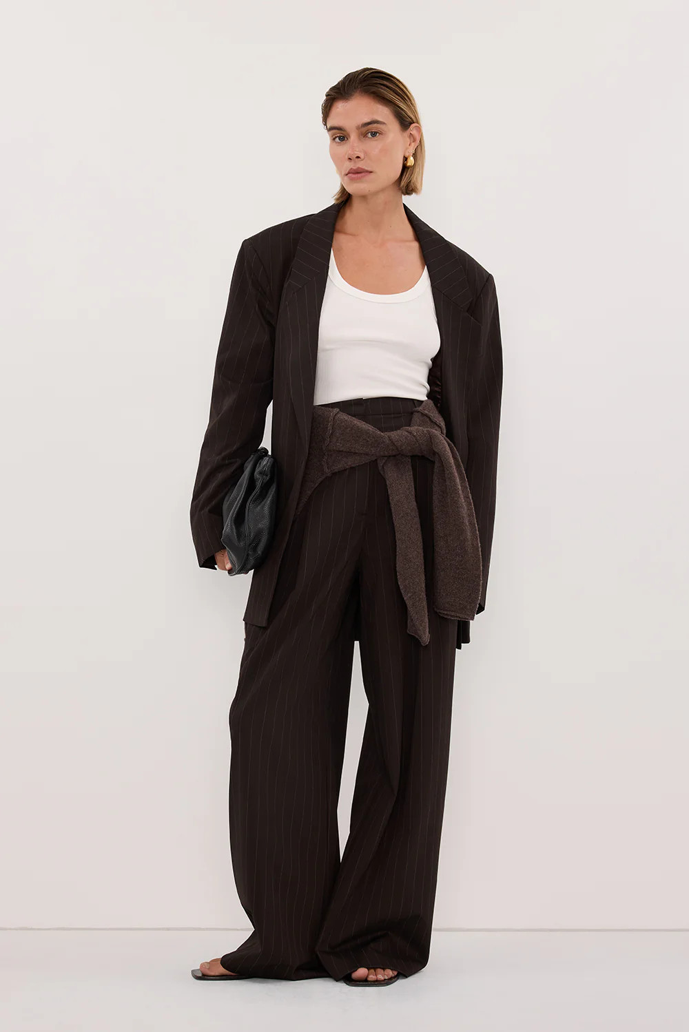 SIAN PEAT STRIPE OVERSIZE BLAZER | DISSH