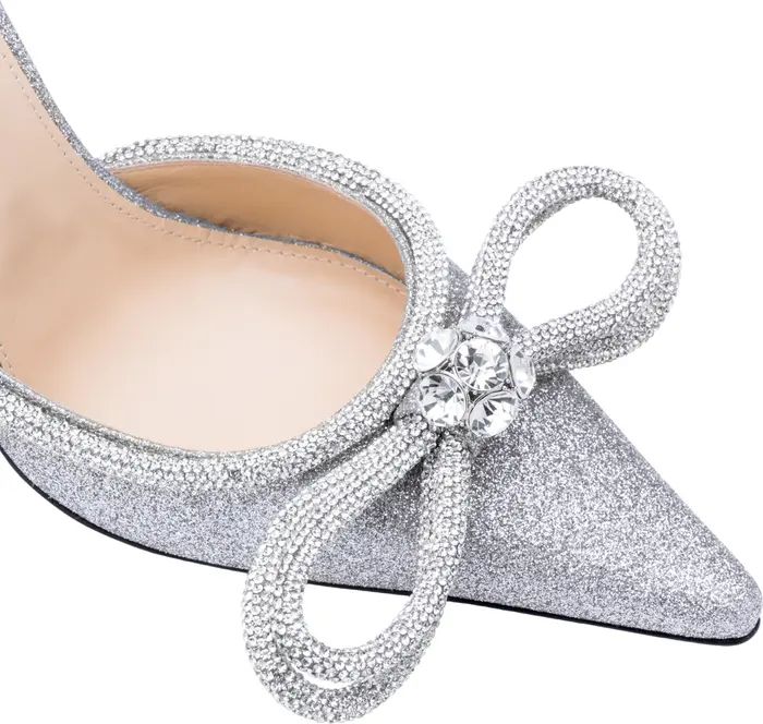 Glitter Double Crystal Bow Pointed Toe Pump (Women) | Nordstrom