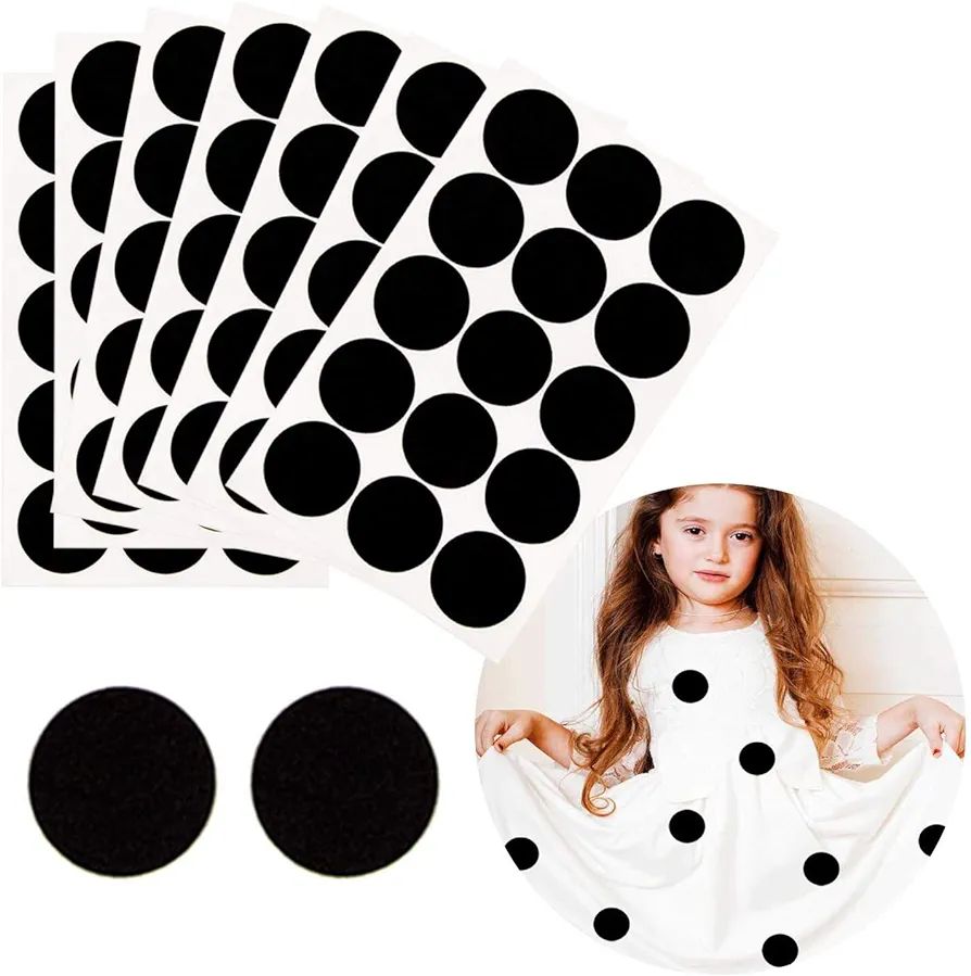 Iceyyyy 100+ Pieces Black Adhesive Felt Circles, Black Self-Adhesive Felt Sticker for Halloween D... | Amazon (US)