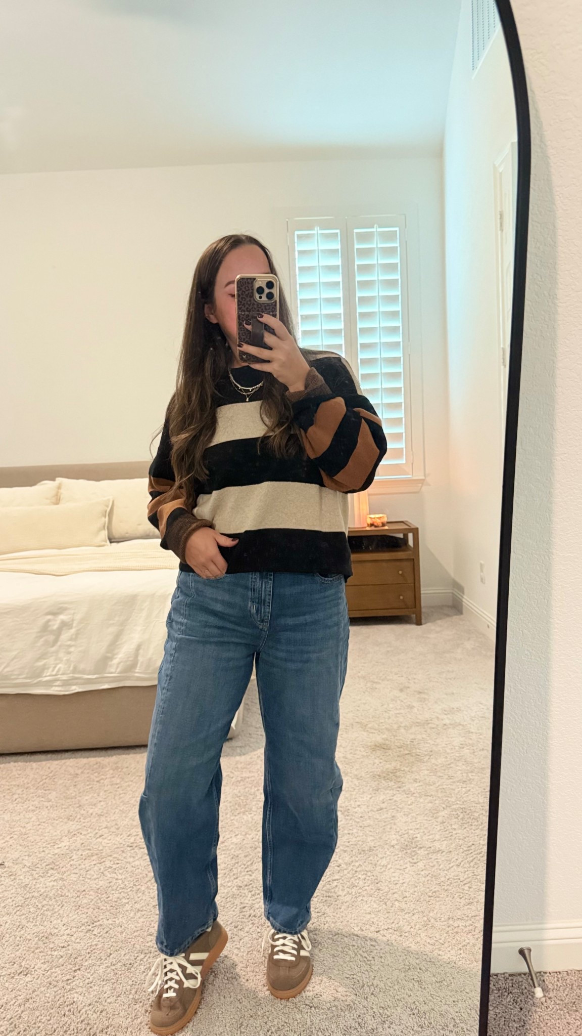perfect fall ootd 🍂 if you’ve been wanting to try barrel jeans these are such a great first pair!! Not too exaggerated and so comfy 👏 these so soft sweaters from old navy are my go to, not itchy at all!! 

mom ootd, barrel jeans outfit, ootd for fall, fall outfit inspo, striped sweater, old navy fall, old navy new arrivals, old navy sale, mom outfit idea 

#LTKSaleAlert #LTKStyleTip #LTKMidsize