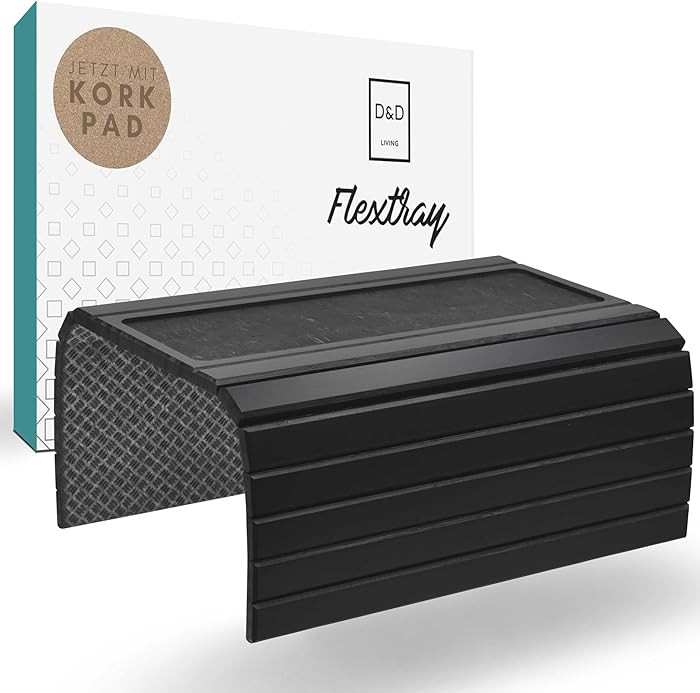 D&D Living® Sofa Tray - Flexible Couch Armrest Organizer with Anti-Slip Cork Pad | Sofa Tray wit... | Amazon (US)