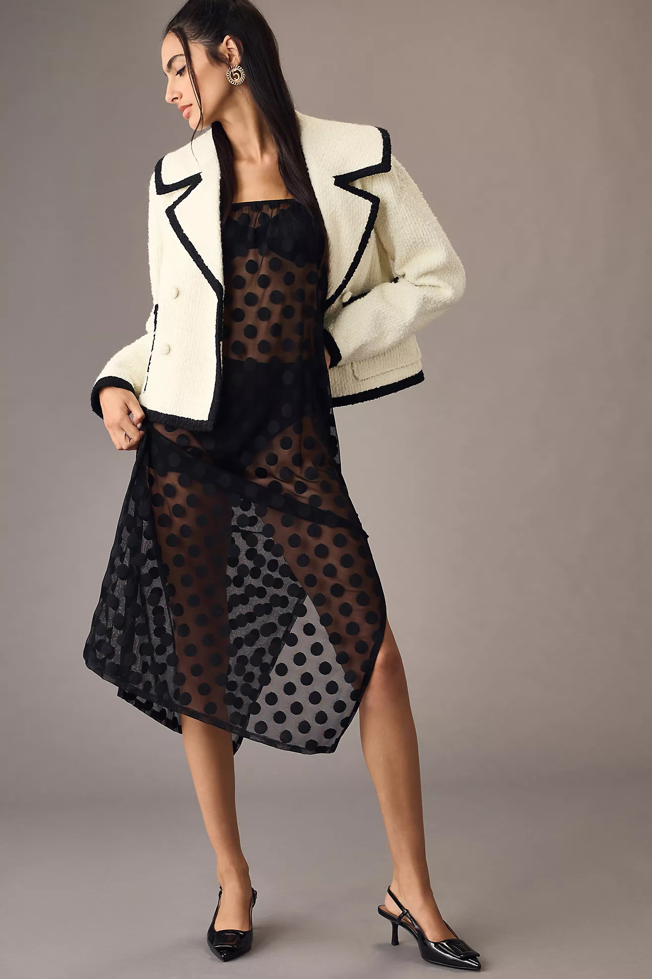 Avec Les Filles Cropped Tweed Jacket | Anthropologie (US)