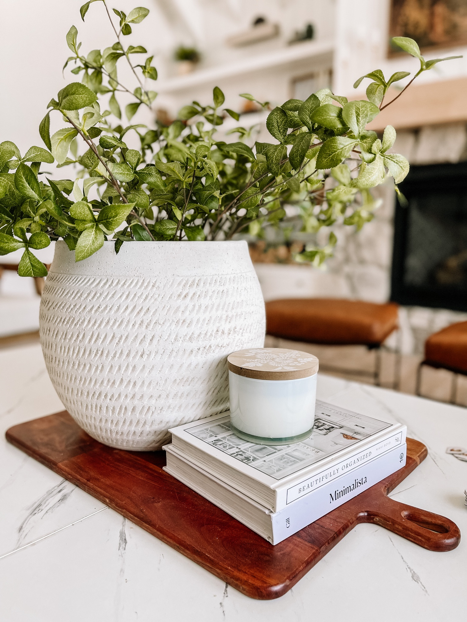 Coffee table, coffee table books, ottomans, living room decor, table decor, faux stems 

#LTKhome