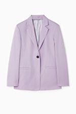 SINGLE-BREASTED LINEN-BLEND BLAZER - LILAC - Blazers - COS | COS (US)