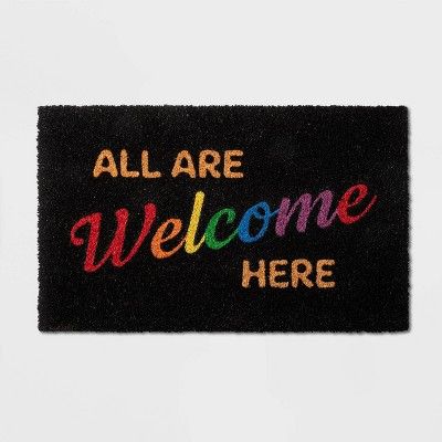 18"x30" All Are Welcome Here Doormat - Pride | Target