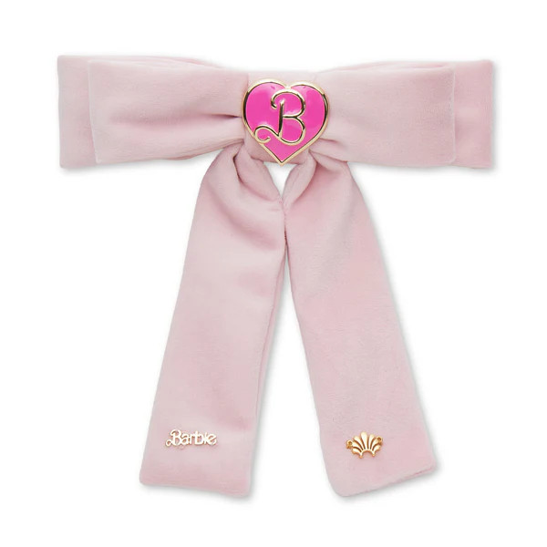 BARBIE™ X LELE SADOUGHI PASTEL PINK HEART CHARM BOW BARETTE | LELE SADOUGHI