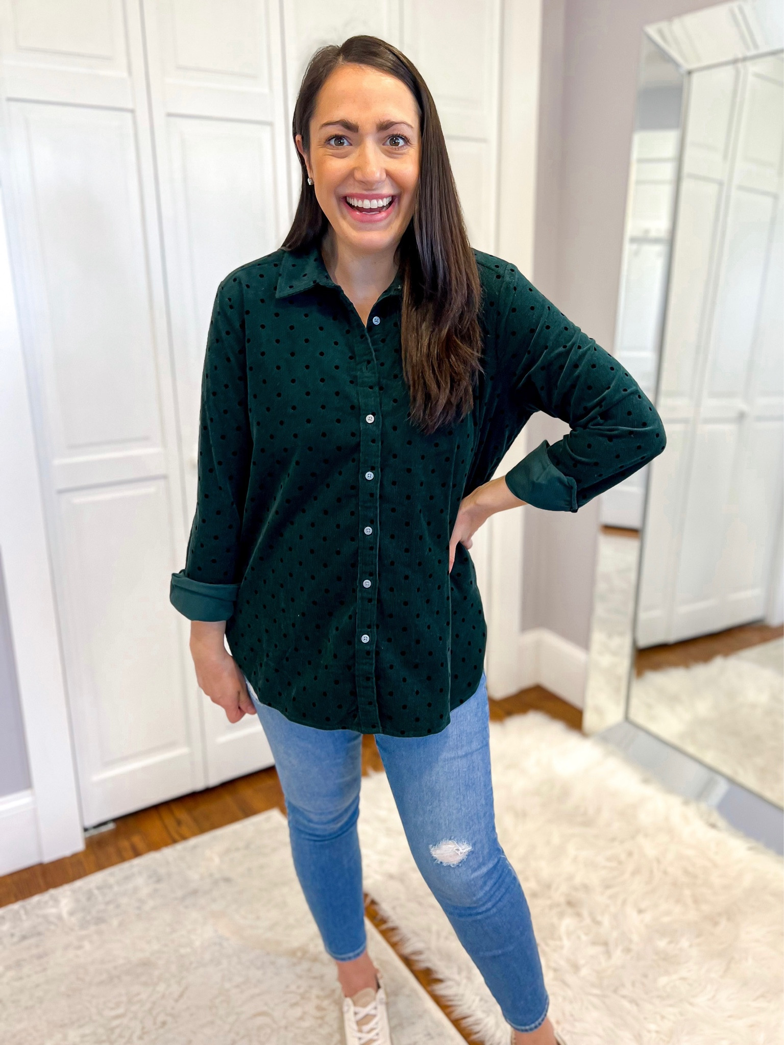 Loft button down shirt: medium

#LTKbump #LTKsalealert #LTKHoliday