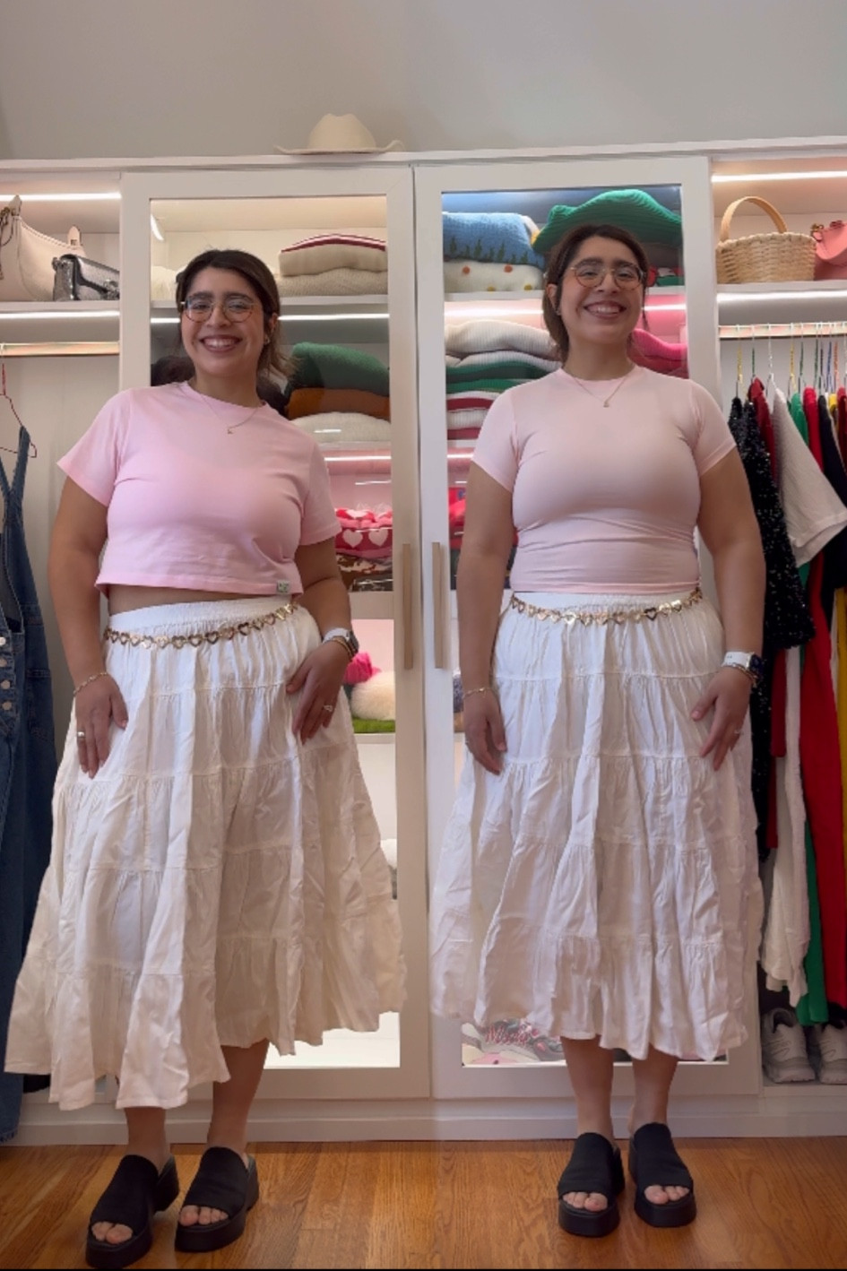 Wearing the large in both shirts, large in the skirt and heart belt 

#LTKshoecrush #LTKmidsize #LTKFestival