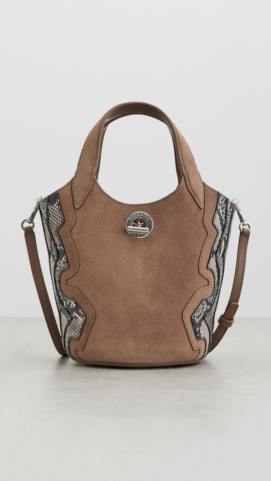 Veronica Beard Snake Embossed Anchor Bag Bark Multi One Size | Shopbop