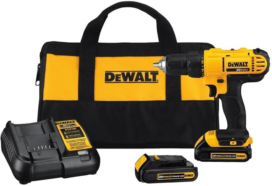 DEWALT 20V Max Cordless Drill/Driver Kit, 2 Batteries and Charger Included (DCD771C2) | Amazon (US)