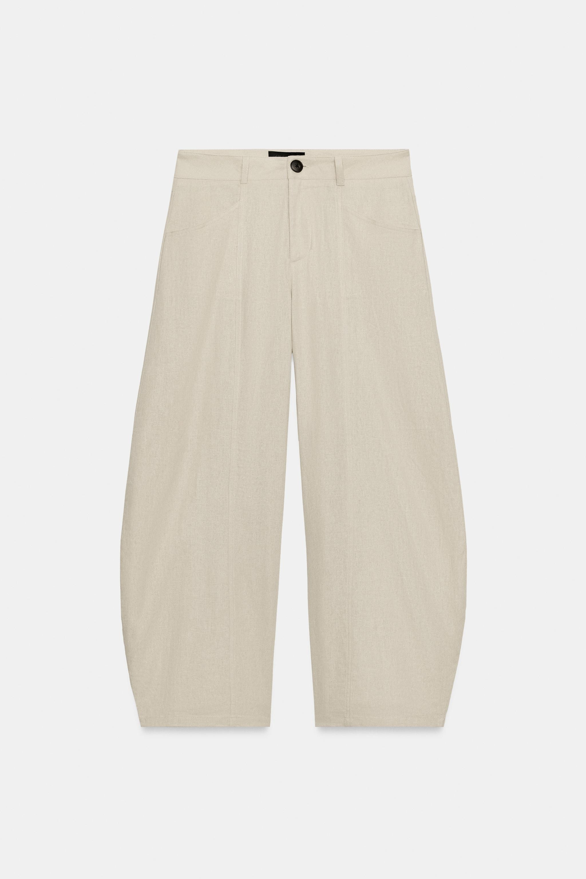 LINEN BALLOON PANTS | Zara US