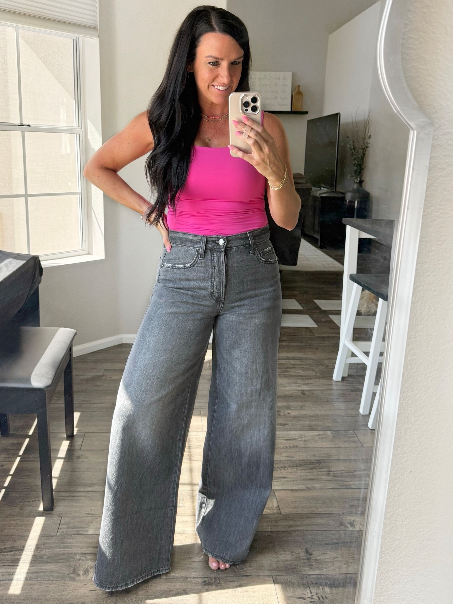 Wide leg jeans under $30 today!!! I sized up one size in these. I love this pair😍

#LTKFindsUnder50 #LTKSaleAlert #LTKOver40