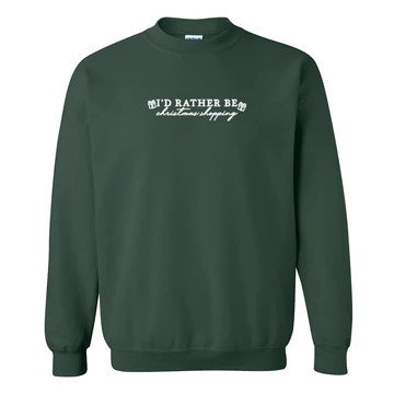 'I'd Rather Be' Christmas Edition Crewneck Sweatshirt | United Monograms