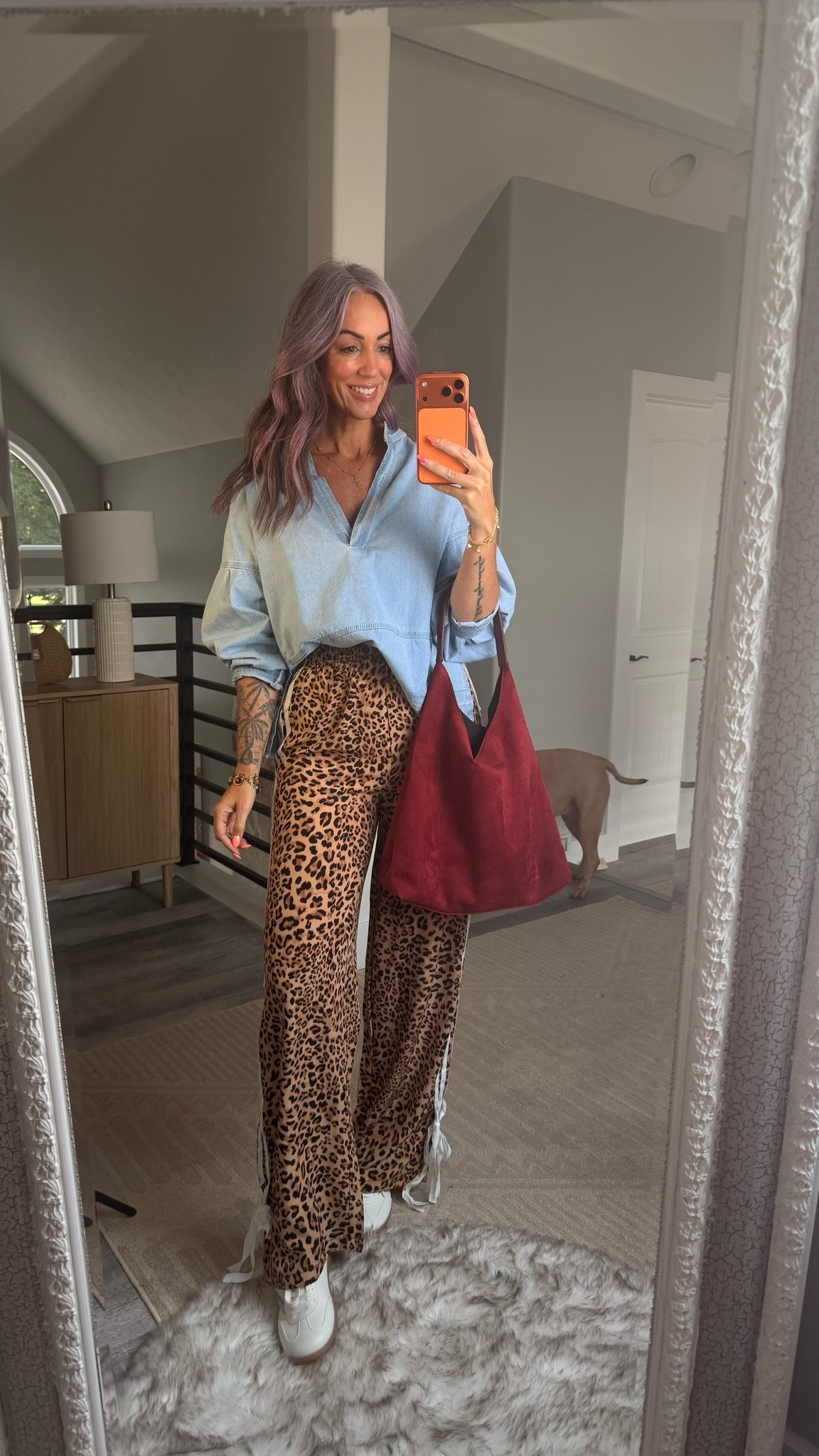 Attn tall-ish girls these pants come in tall in the brown leopard! I’m 5’8, 142 lbs wearing size M tall. Love this top too, it will go with a lot of different bottoms this fall! Size M as well

#LTKTall #LTKOver40
