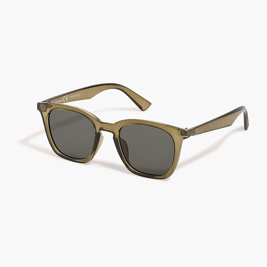 Green square-frame sunglasses | J.Crew Factory