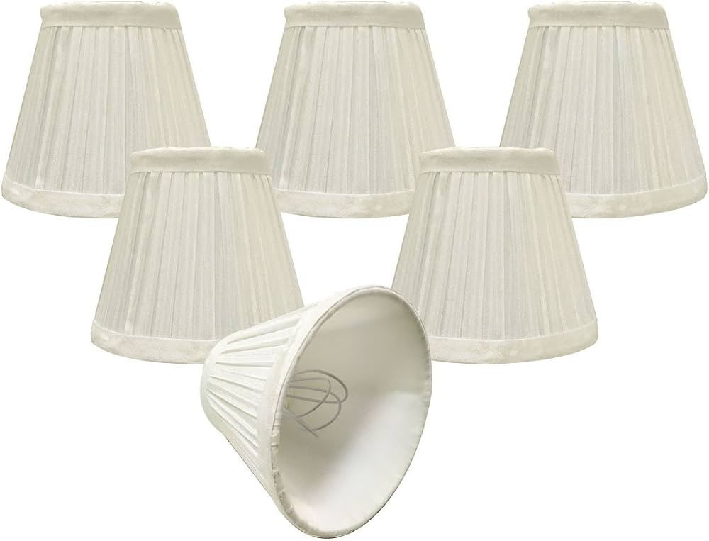 Royal Designs, Inc. Clip on Pleated Empire Chandelier Lamp Shade Flame Clip Fitter, CSO-1030-5WH-... | Amazon (US)