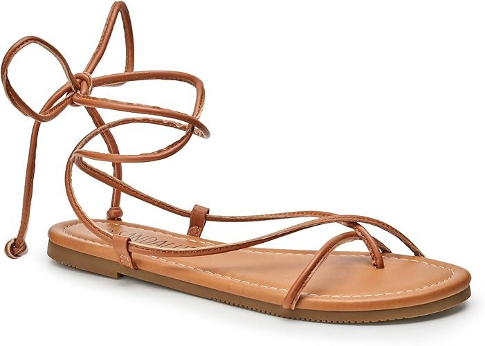 Sandals Women Sandals For Women Lace Up Strappy Tie Up Gladiator Open Toe Flat Sandals Ankle Wrap... | Amazon (US)
