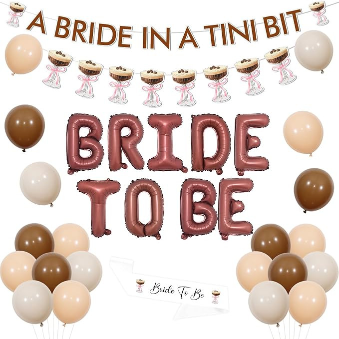 Espresso Martini Themed Decorations, A Bride in A Tini Bit Banner Garlands Espresso Martini Bride... | Amazon (US)