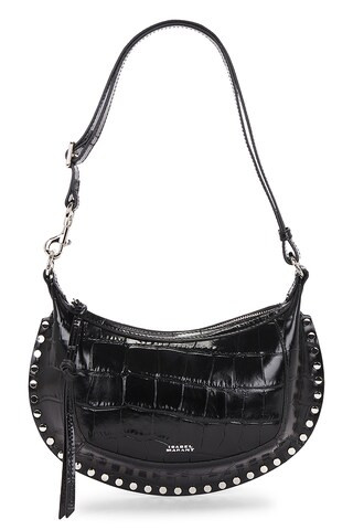 Isabel Marant Oskan Moon Bag in Black & Silver from Revolve.com | Revolve Clothing (Global)