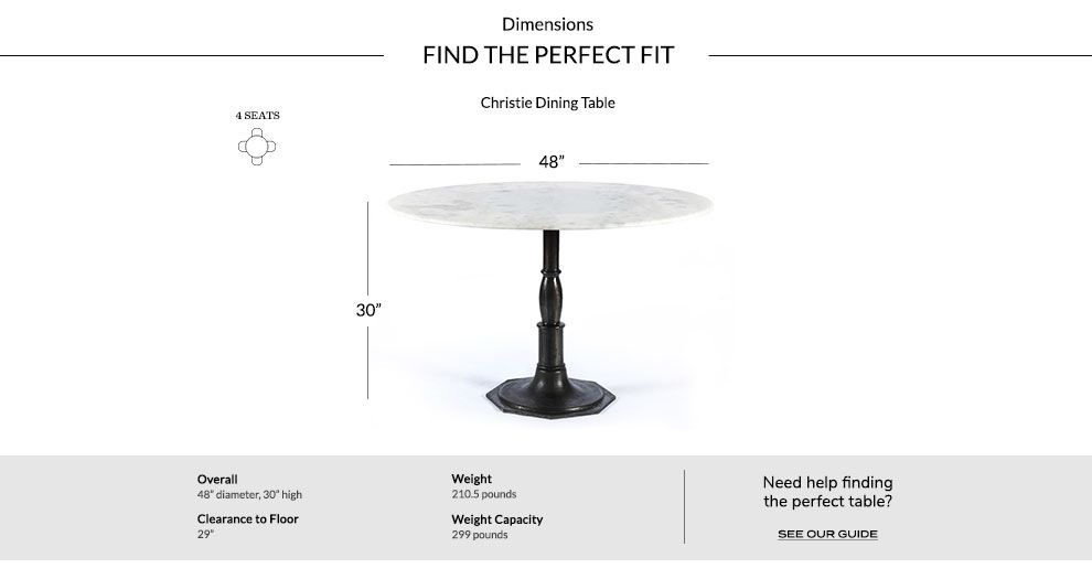 Christie Round Marble Pedestal Dining Table | Pottery Barn (US)
