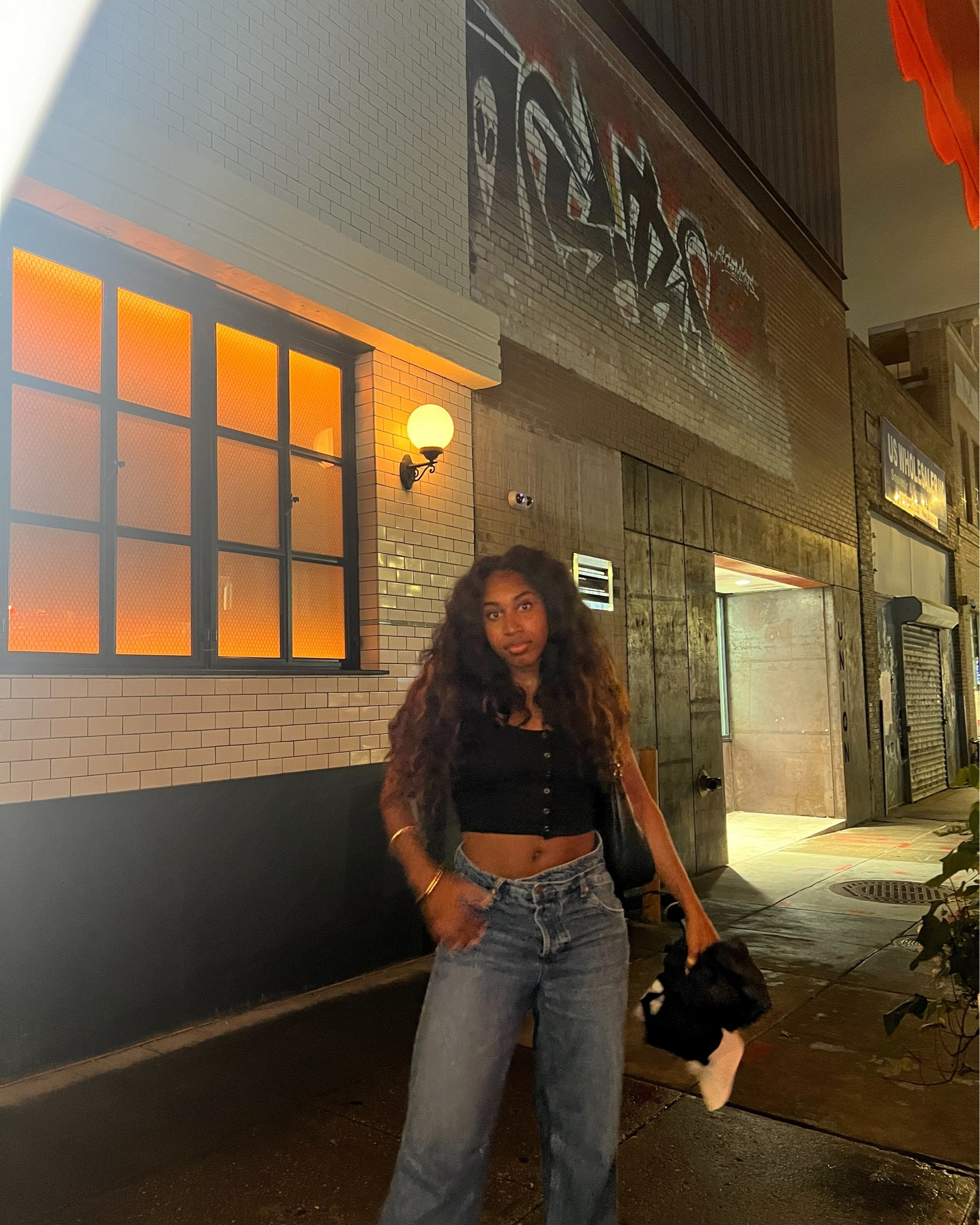 Girls night out outfit! A fit that matches the vibes of a GNO with all the comfort! ✨ wide leg jeans, short heels and a black tank your golden 

#LTKStyleTip