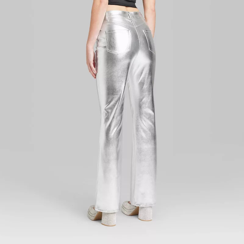 Women's High-Rise Metallic Flare Pants - Wild Fable™ | Target