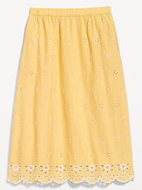 A-Line Eyelet Midi Skirt | Old Navy (US)