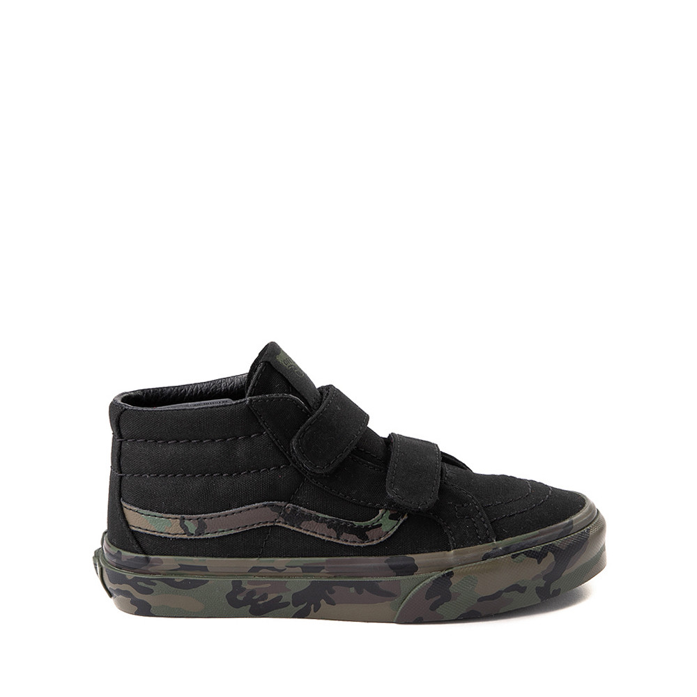 Vans Sk8 Mid Reissue V Skate Shoe - Little Kid - Black / Camo | Journeys