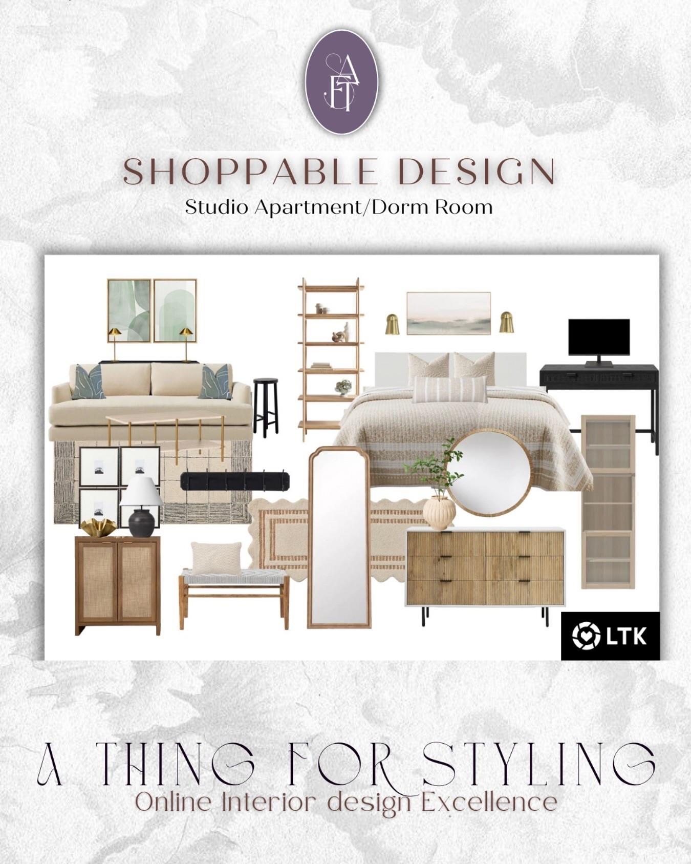 ✨ Now shoppable on LTK! ✨
Curated pieces to elevate your studio or dorm room because small spaces deserve big style.