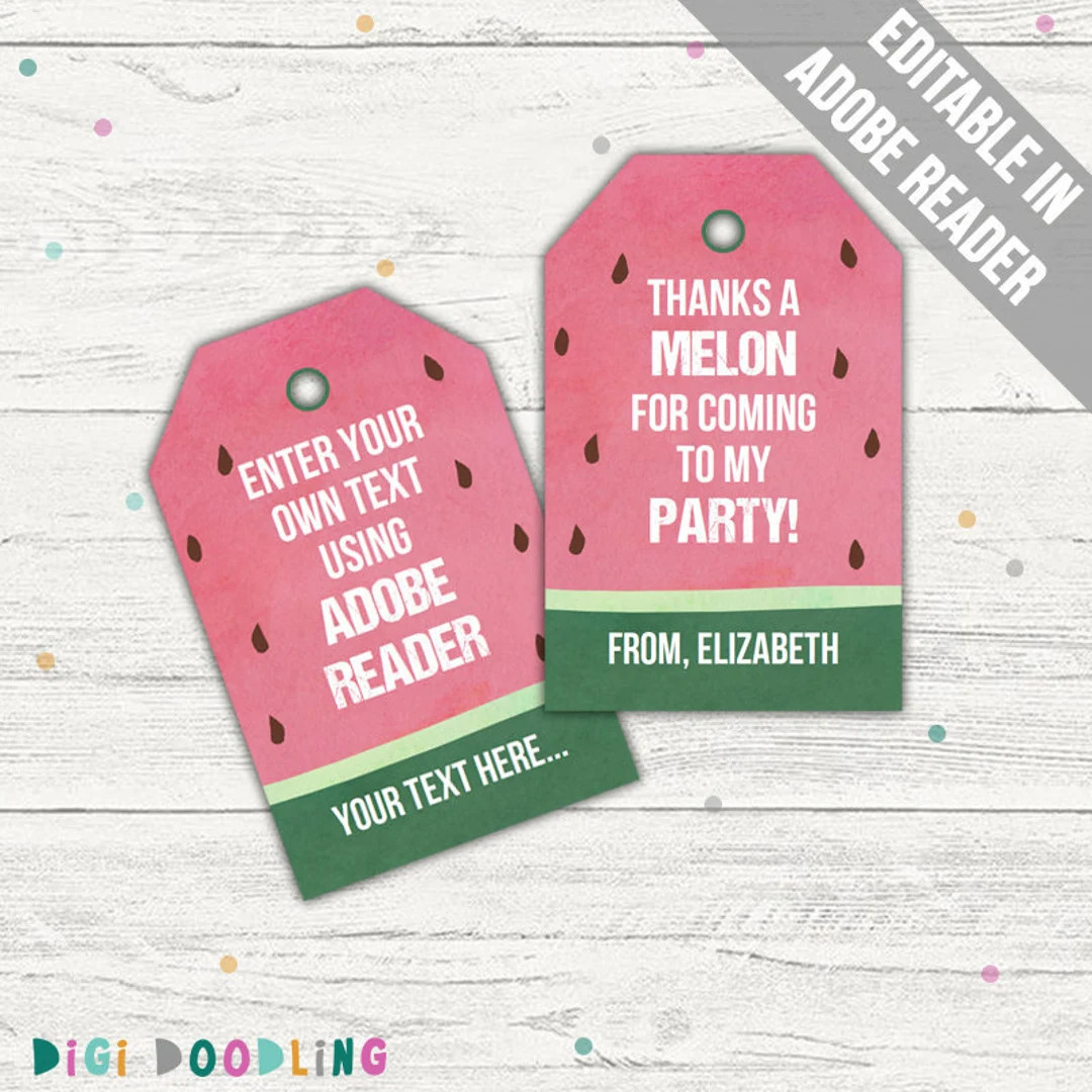 Watermelon Thank You Tag. Watermelon Party Favor Tags. Watermelon Favor Tags. Watermelon Tags. Ed... | Etsy (CAD)