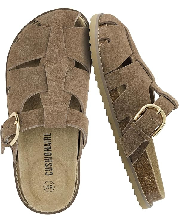 CUSHIONAIRE Benson Women’s Fisherman Clog – Suede Slip-On Sandal with Adjustable Buckle & Con... | Amazon (US)