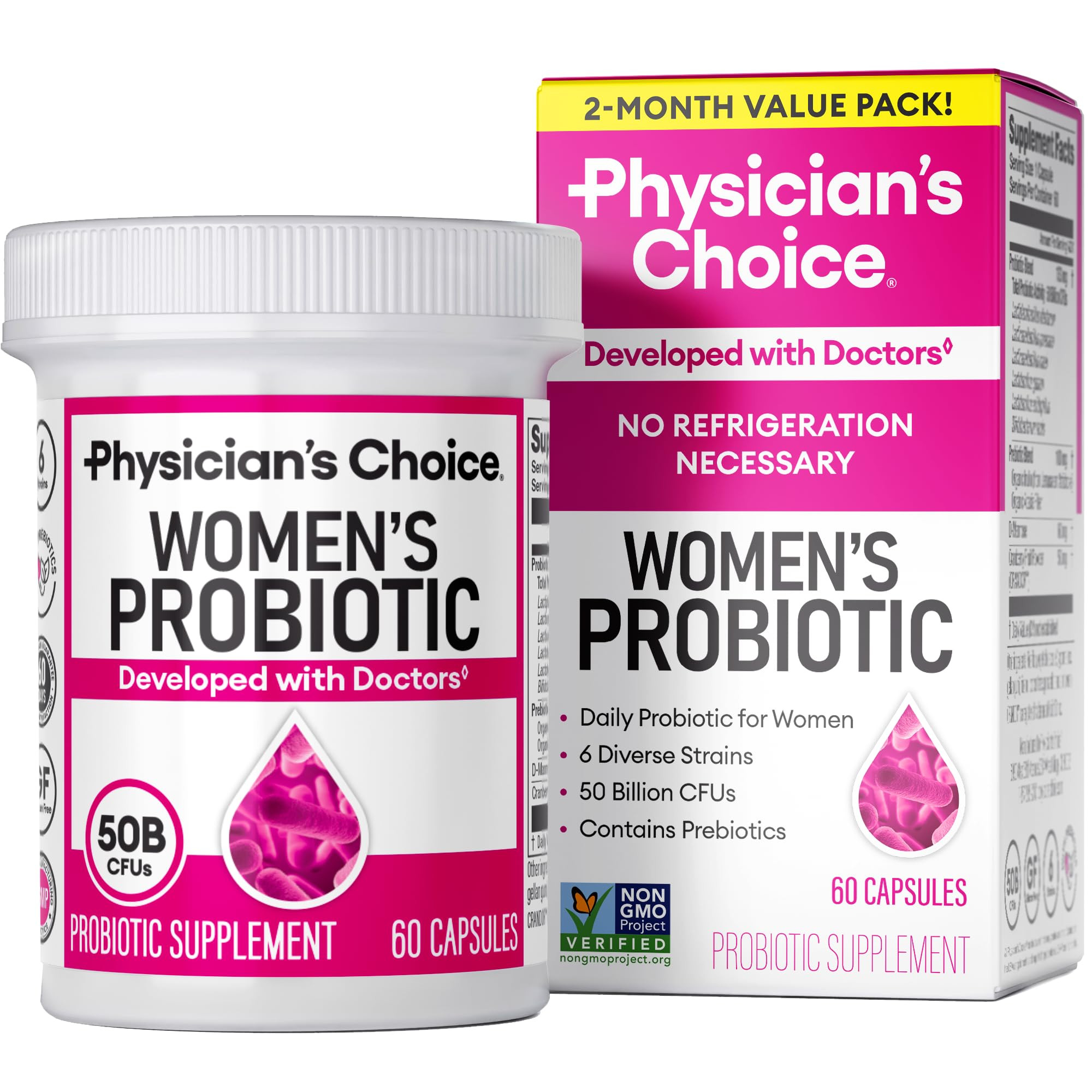 Physician's Choice Probiotics - PH Balance, Digestive, UT, & Feminine Health - 50 Billion CFU - 6... | Amazon (US)