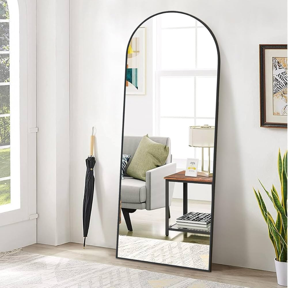 BEAUTYPEAK 65"x24" Full Length Mirror, Arch Full Body Floor Mirror, Wall Mirrors Hanging or Leani... | Amazon (US)