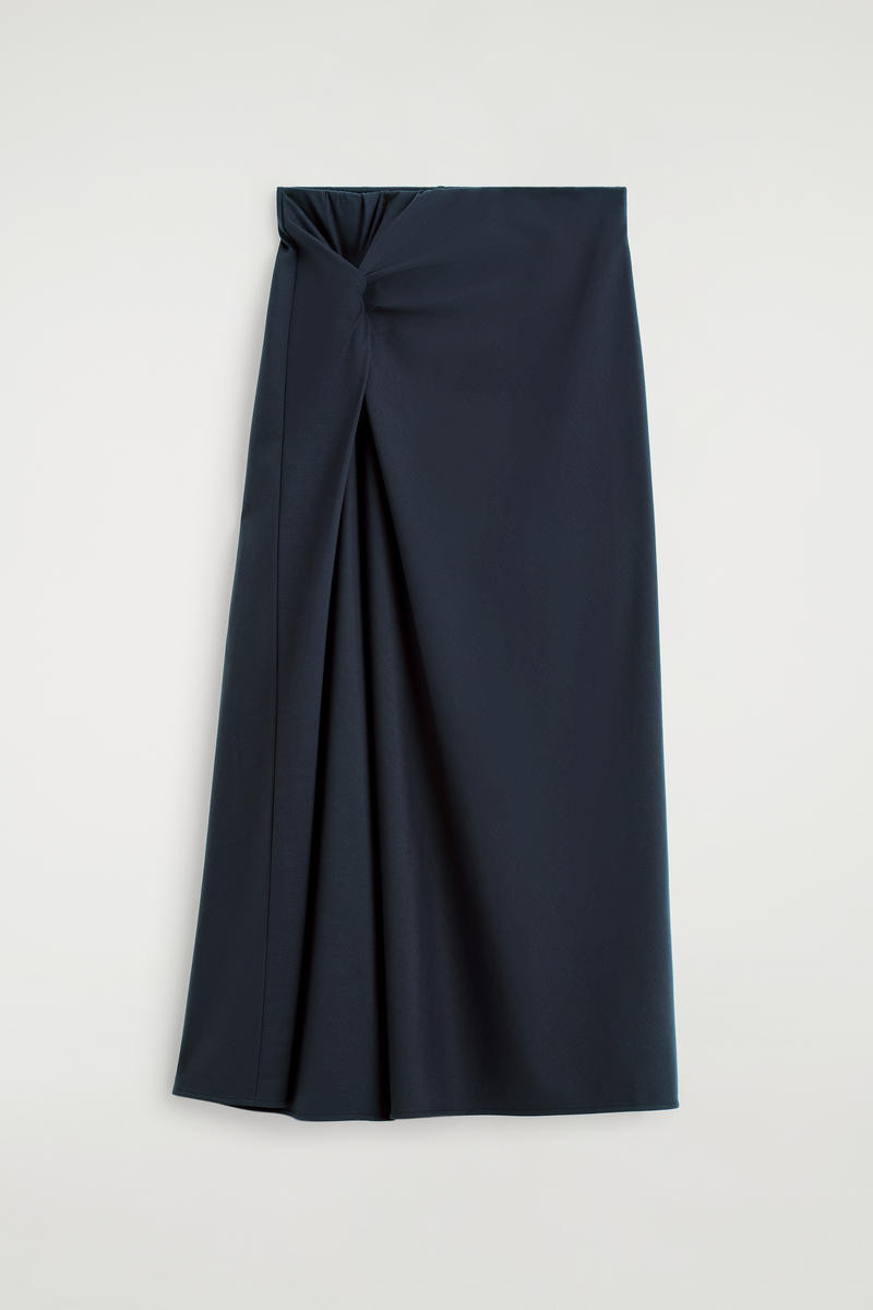 Twist-Detail Jersey Midi Skirt | COS UK
