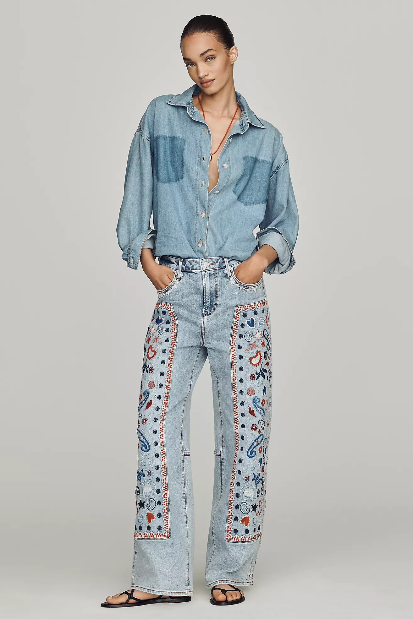 Driftwood Carpenter High-Rise Barrel Jeans | Anthropologie (US)