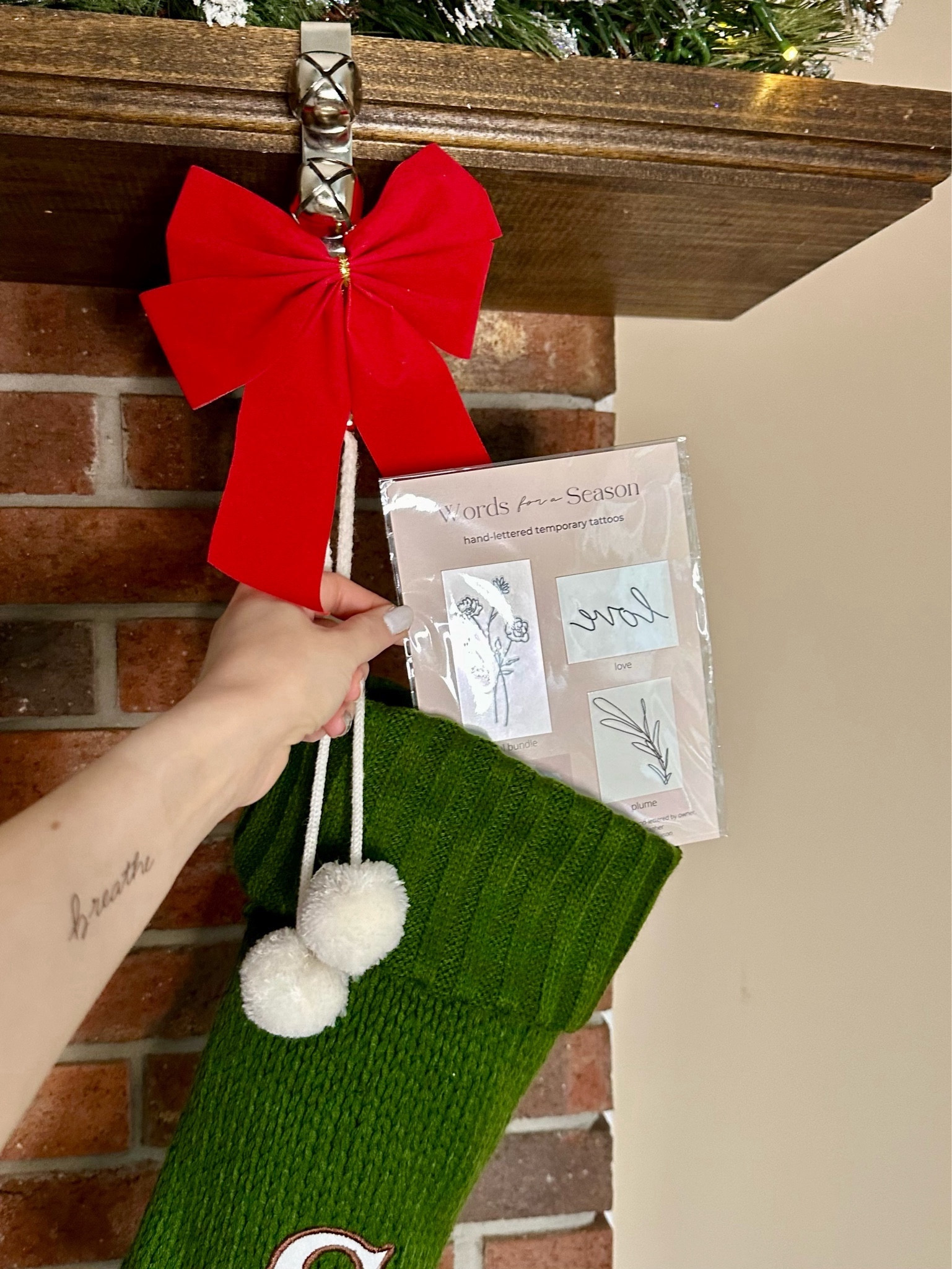 Hand drawn temporary tattoos and stickers, easy to apply, lasts 3 days, as low as $5 #ad Last minute stocking stuffers gift idea: words for a season temporary tattoos  @wordsforaseason #WordsForASeason #TempTattoo 

#LTKstyletip #LTKGiftGuide #LTKfindsunder50